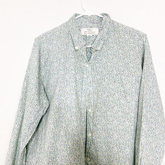 Birds of Paradis by Trovata button down shirt - size L - Picture 3 of 7